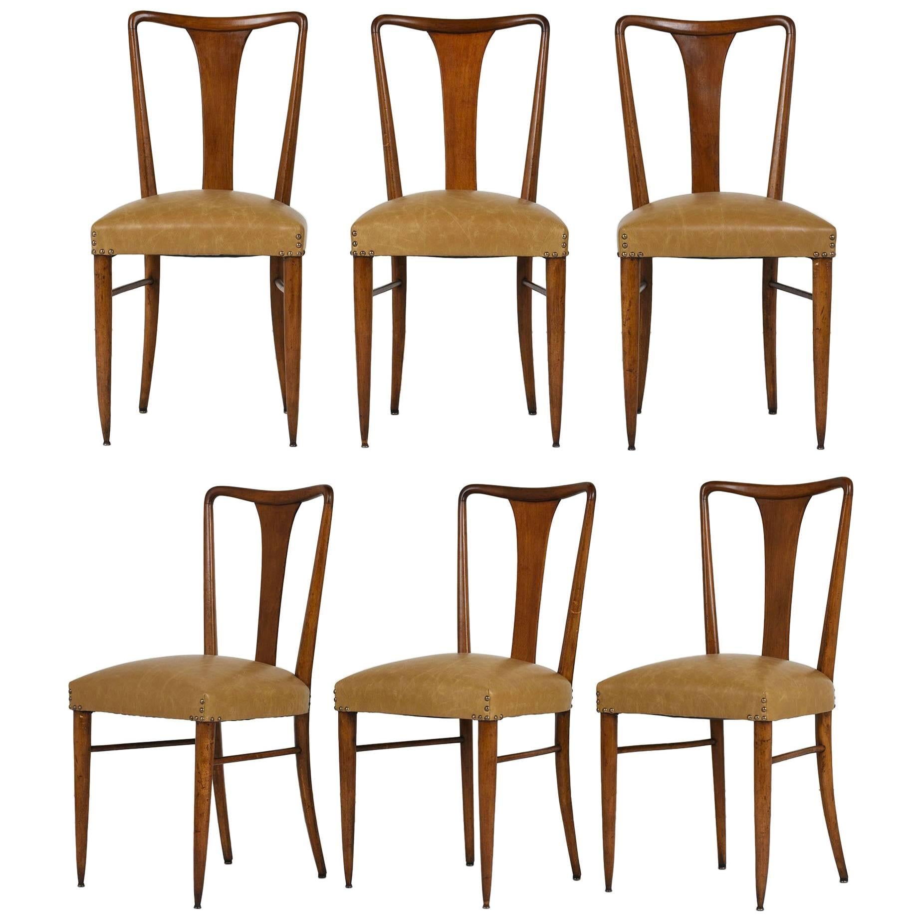 Set of Six Modern-Style Dining Chairs