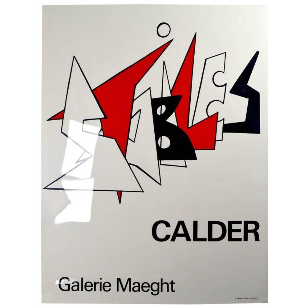 Galerie Maeght Calder Poster "Stabiles" For Sale