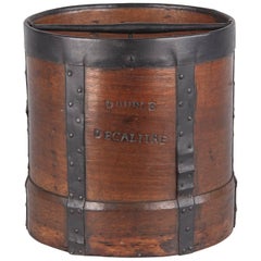 Used French Oak and Metal Grain Measure, Early 1900s