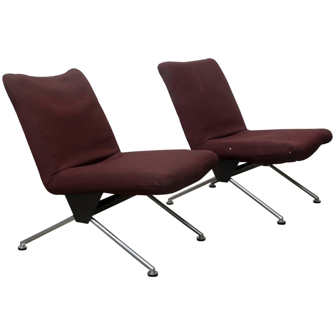 1961, Andre Cordemeyer for Gispen, Set of Two Mid-Century Dutch Easy Chairs 1432 For Sale
