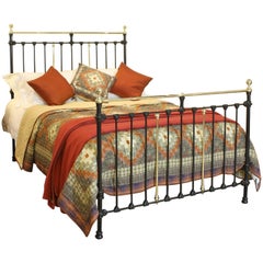 Antique Black Brass and Iron Bed, MK129