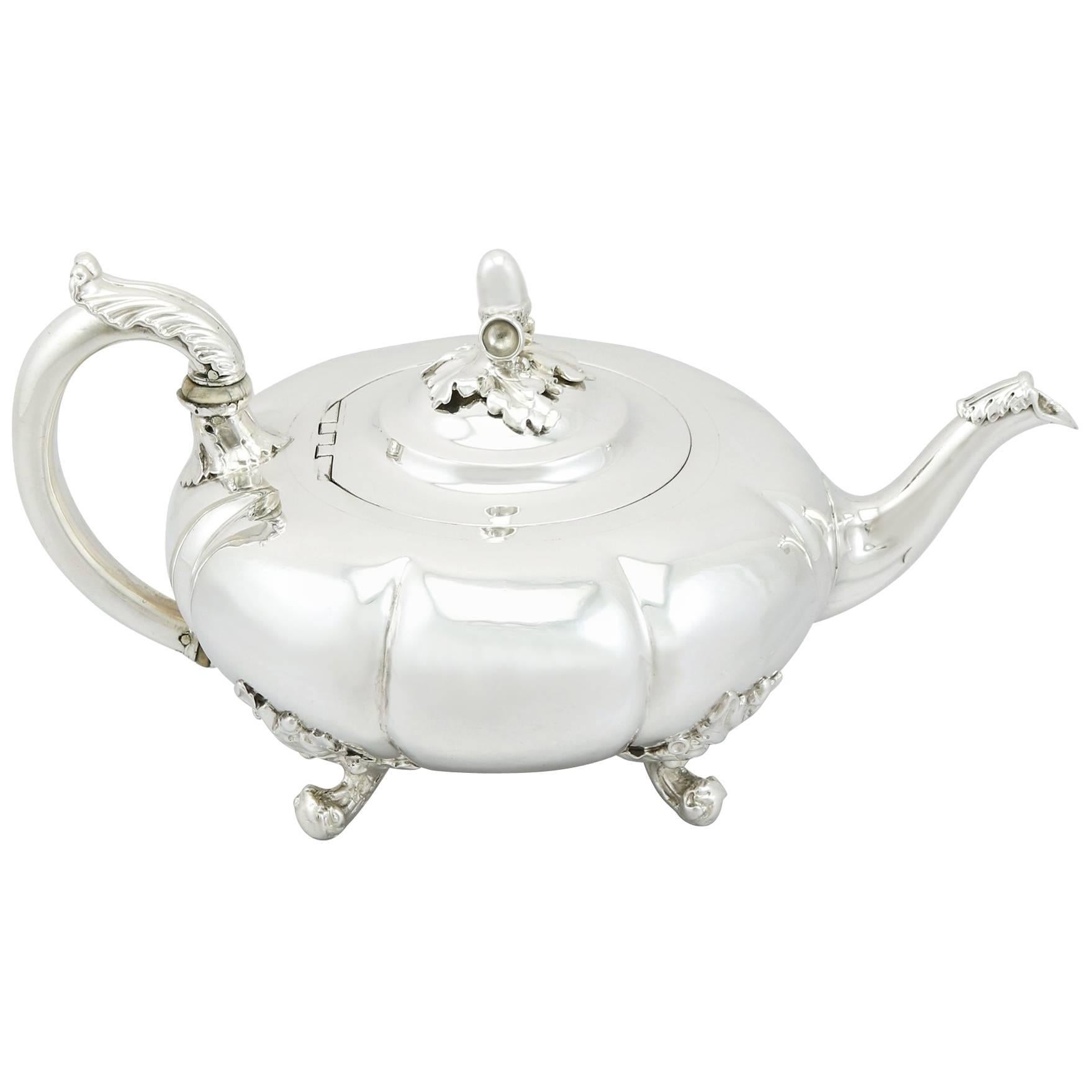 1837 Antique Victorian Sterling Silver Teapot
