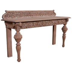 Antique Italian Bleached Console Table