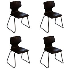 Used Set of Four Rare 1970 Pagholz FPF Elmar Flotto Stacking Dining Chairs