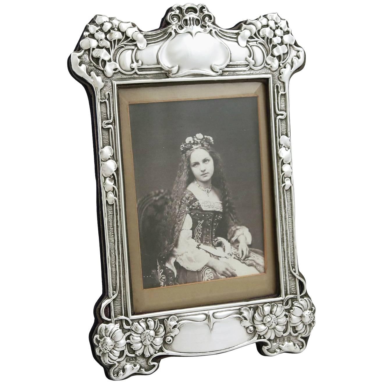 1903 Antique Sterling Silver Photograph Frame