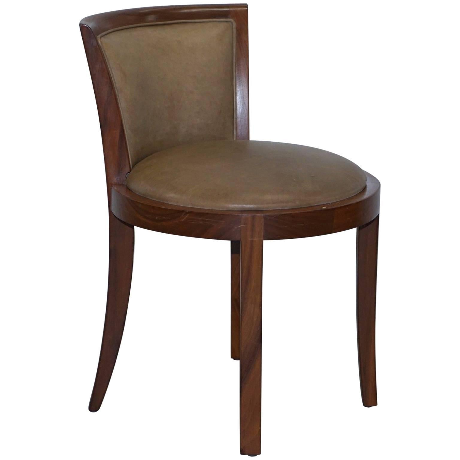 Starbay "The Living Legend" Greta Ash Dressing Table Chair Leather