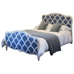 Antique Upholstered Bed with Painted Frame, WK89