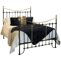 Antique Black Brass and Iron Bed, MK132