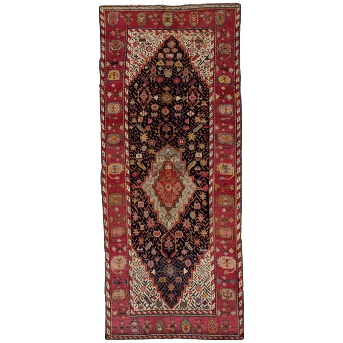 Handmade Antique Caucasian Karabagh Rug, 1880s, 1B492 For Sale