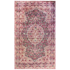 Antiker persischer Kerman laver-Teppich, ca. 1920er Jahre, 8'8" x 14'9"