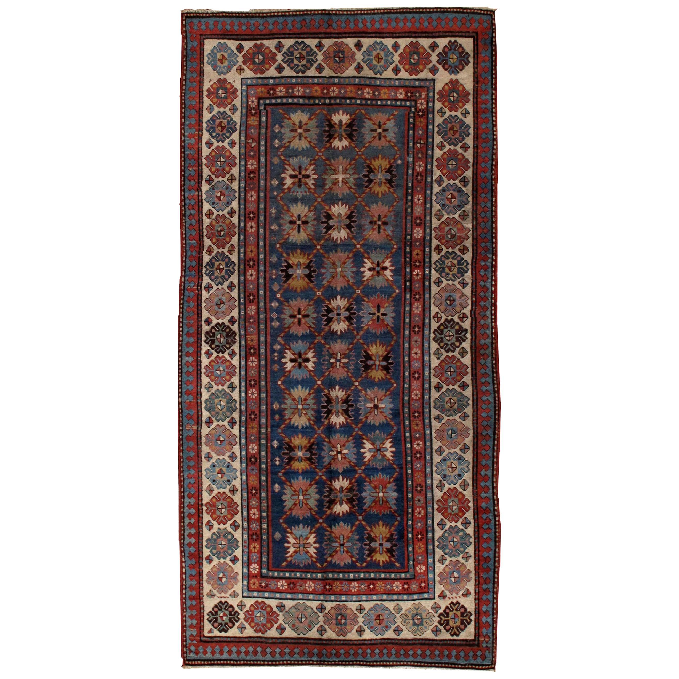 Handmade Antique Caucasian Talish Rug, 1880s, 1B514 For Sale