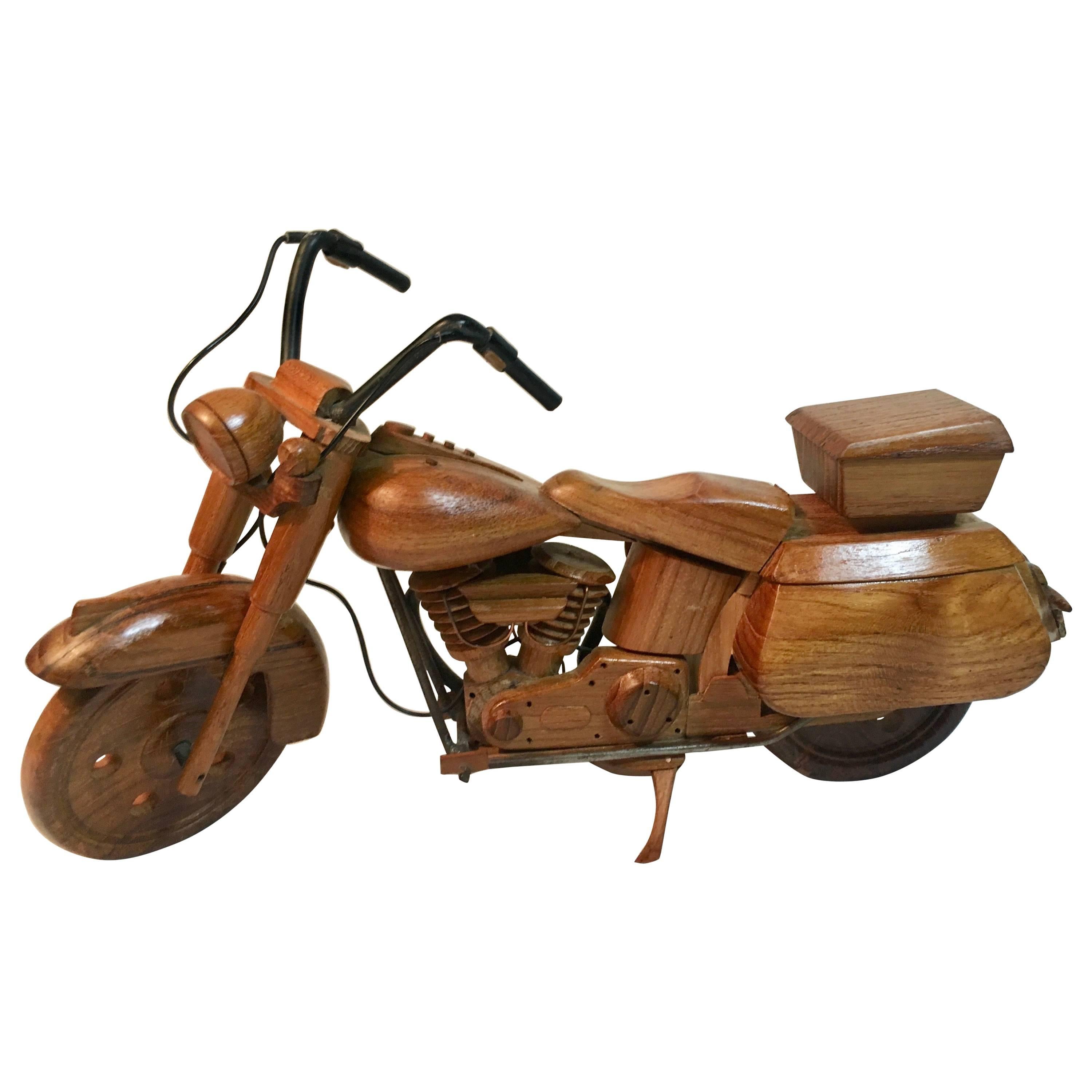 Wooden Model Motorcycle