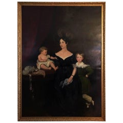 Huge Full Length Portrait of the Chandos-Pole Family of Radbourne Hall England