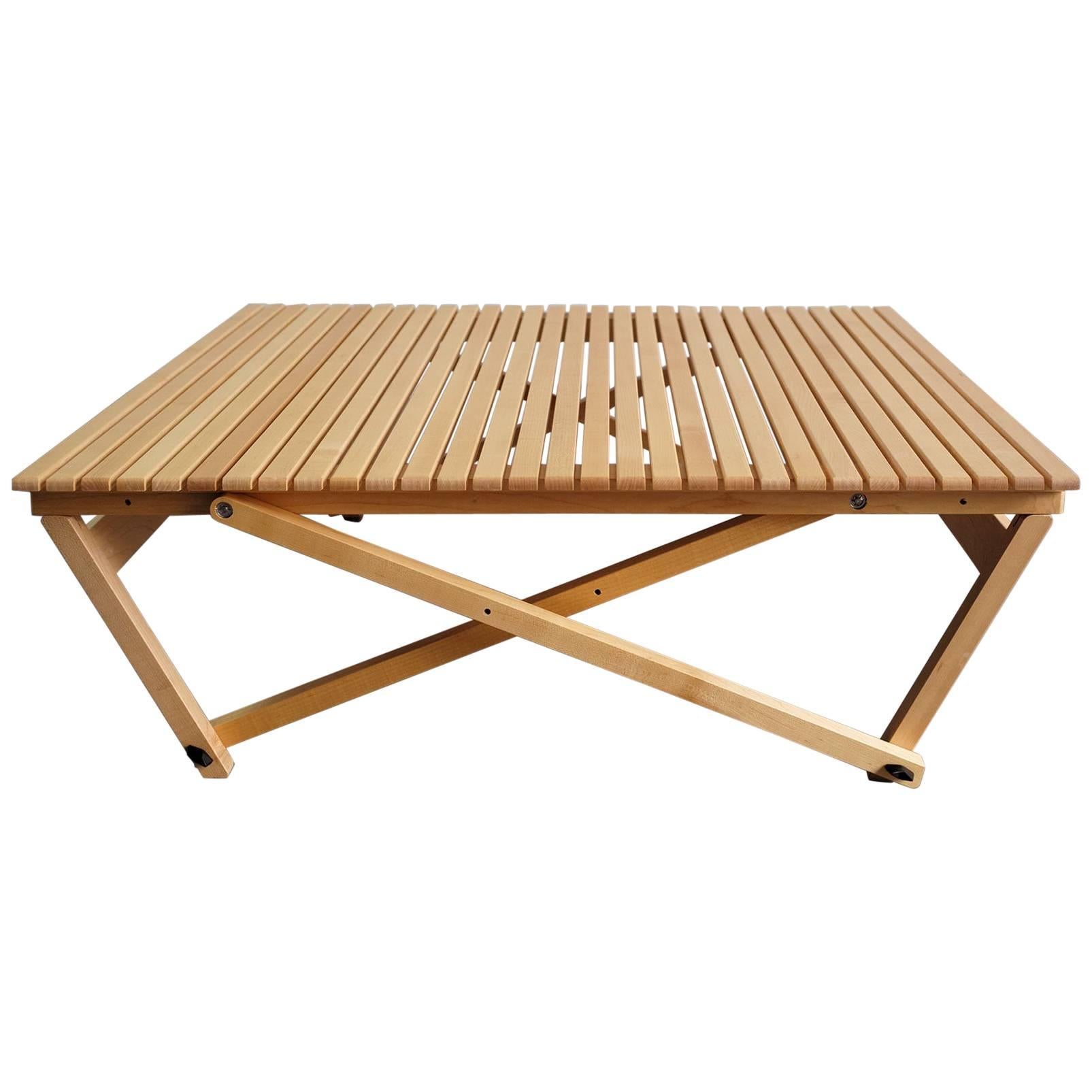 Tisch aus A6-Ahornholz im Stil von Jean-Claude Duboys, Frankreich, 1980