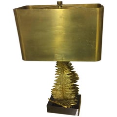 Nice and Rare Fern Table Lamp by Maison Charles