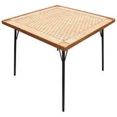 Occasional Table with Grass Cloth Top