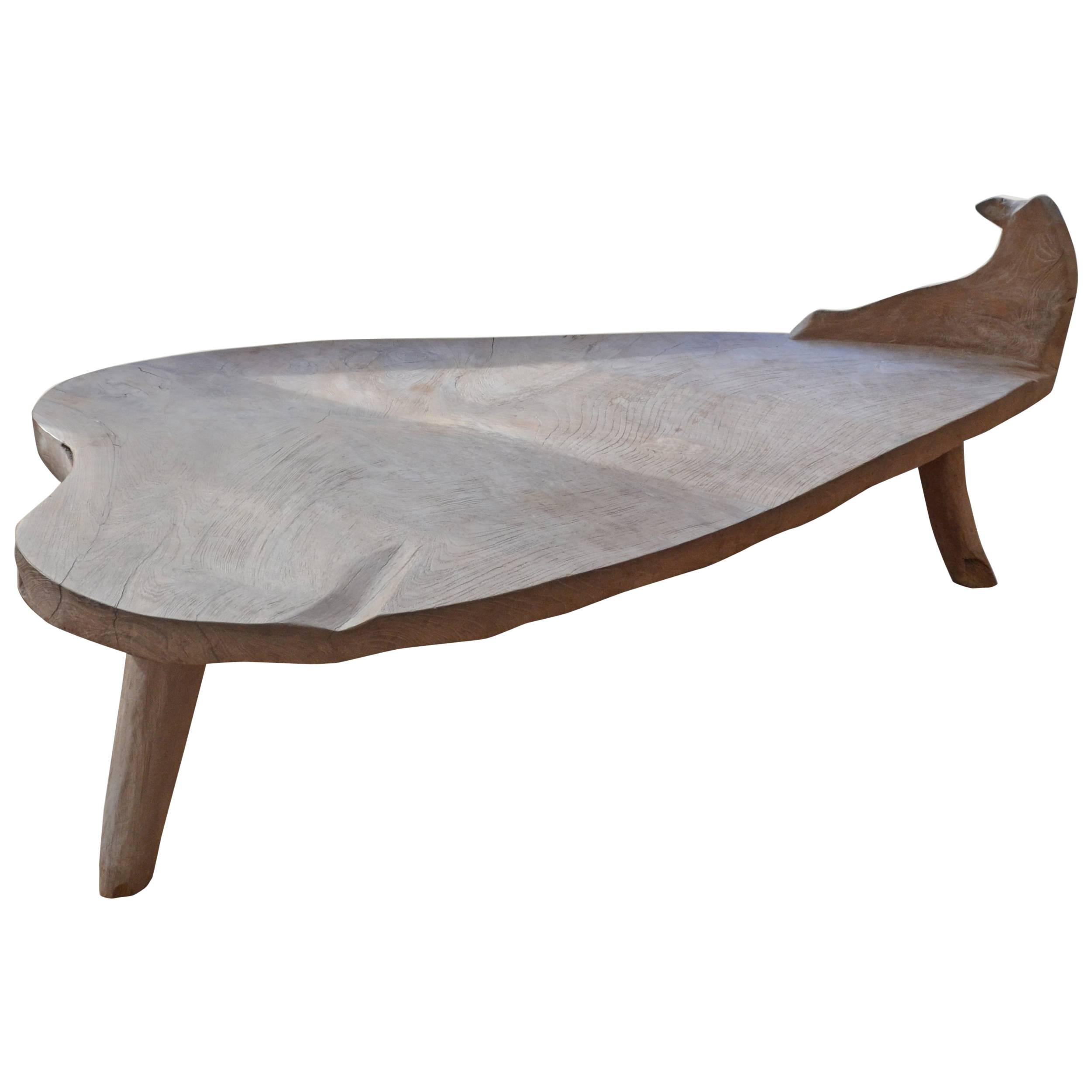 Andrianna Shamaris Hand-Carved Teak Wood Bench or Coffee Table