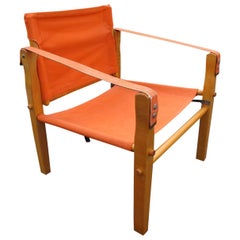 20th Century American Orange Safari Chair
