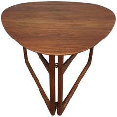 Peter Hvidt Folding Side Table in Teak