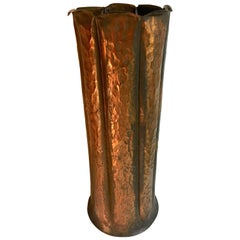 Vintage Hammered Copper Umbrella Stand