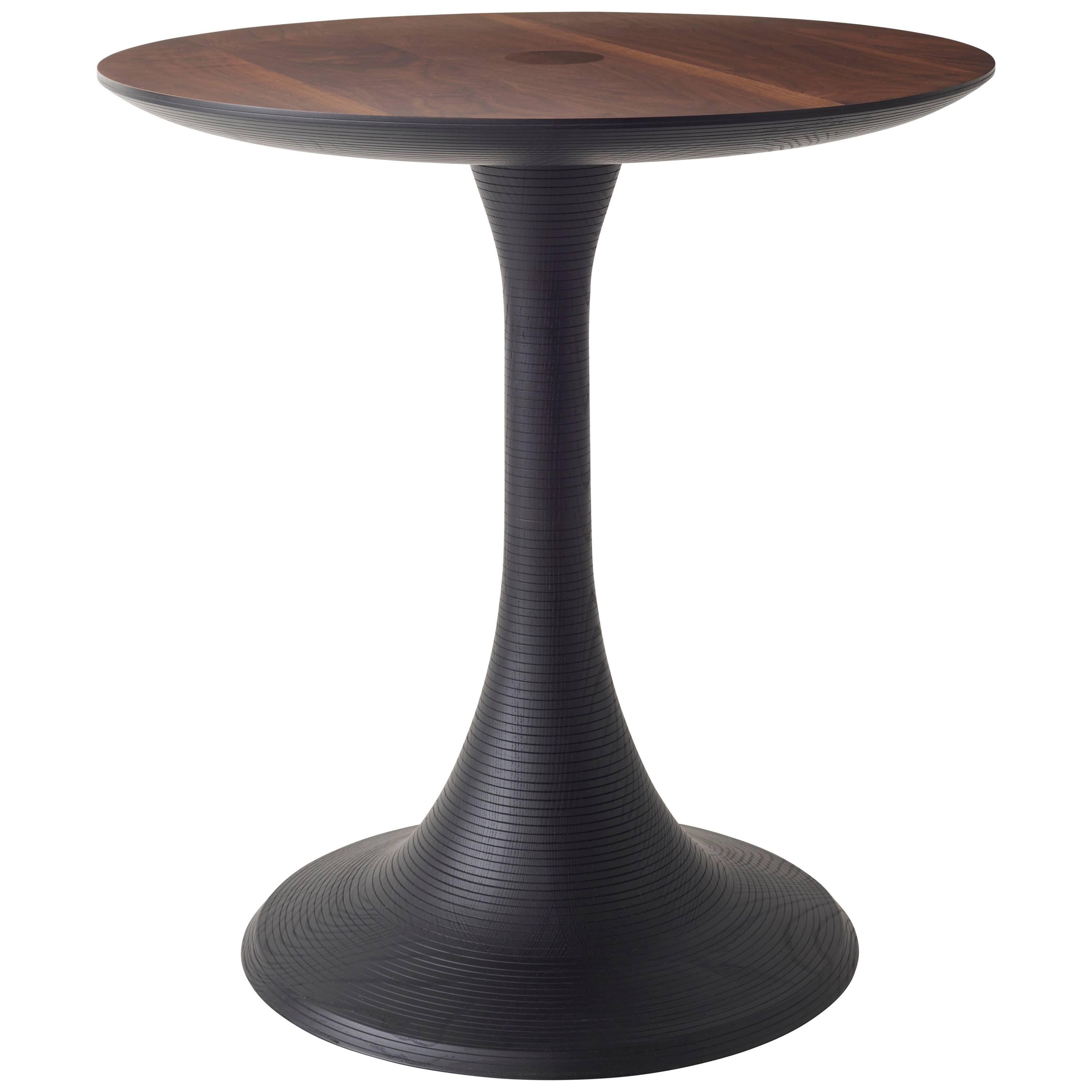 Turn Up Table Modern Turned Hardwood Occasional Table for Living Room or Bedroom For Sale