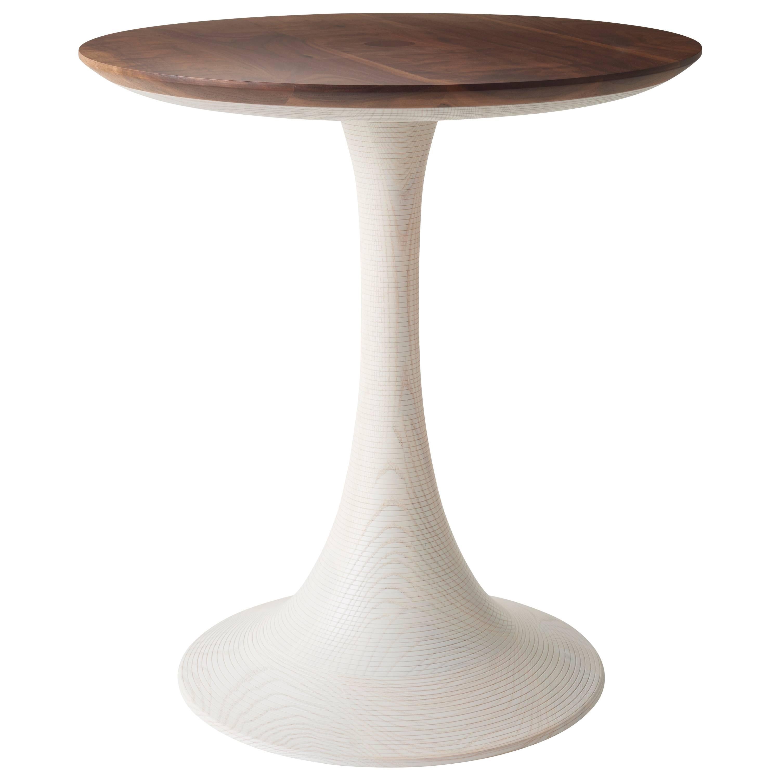 Turn Up Table Modern Turned Hardwood Occasional Table for Living Room or Bedroom For Sale