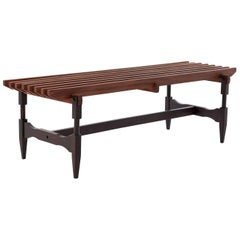 Italian Mid-Century Modern Wooden Bench, 1950s Attributed to Ico Parisi