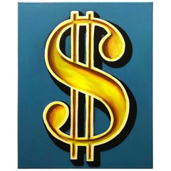 Dollar Sign "$" Pop Art Painting by Hatti Hoodsveld