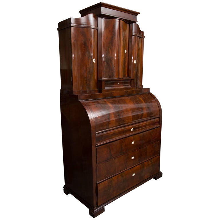 19th Century Danish Biedermeier Bureau Secretary Desk For Sale At