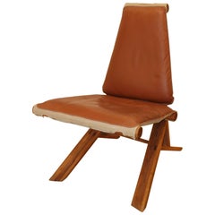 Armchair S46 Y Chlac "Dromadaire" by Pierre Chapo in French Elm, circa 1970