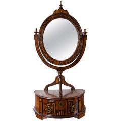 Marquetry Inlaid Shaving Mirror