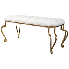 Re-Upholstered Mid-Century Modern Bench