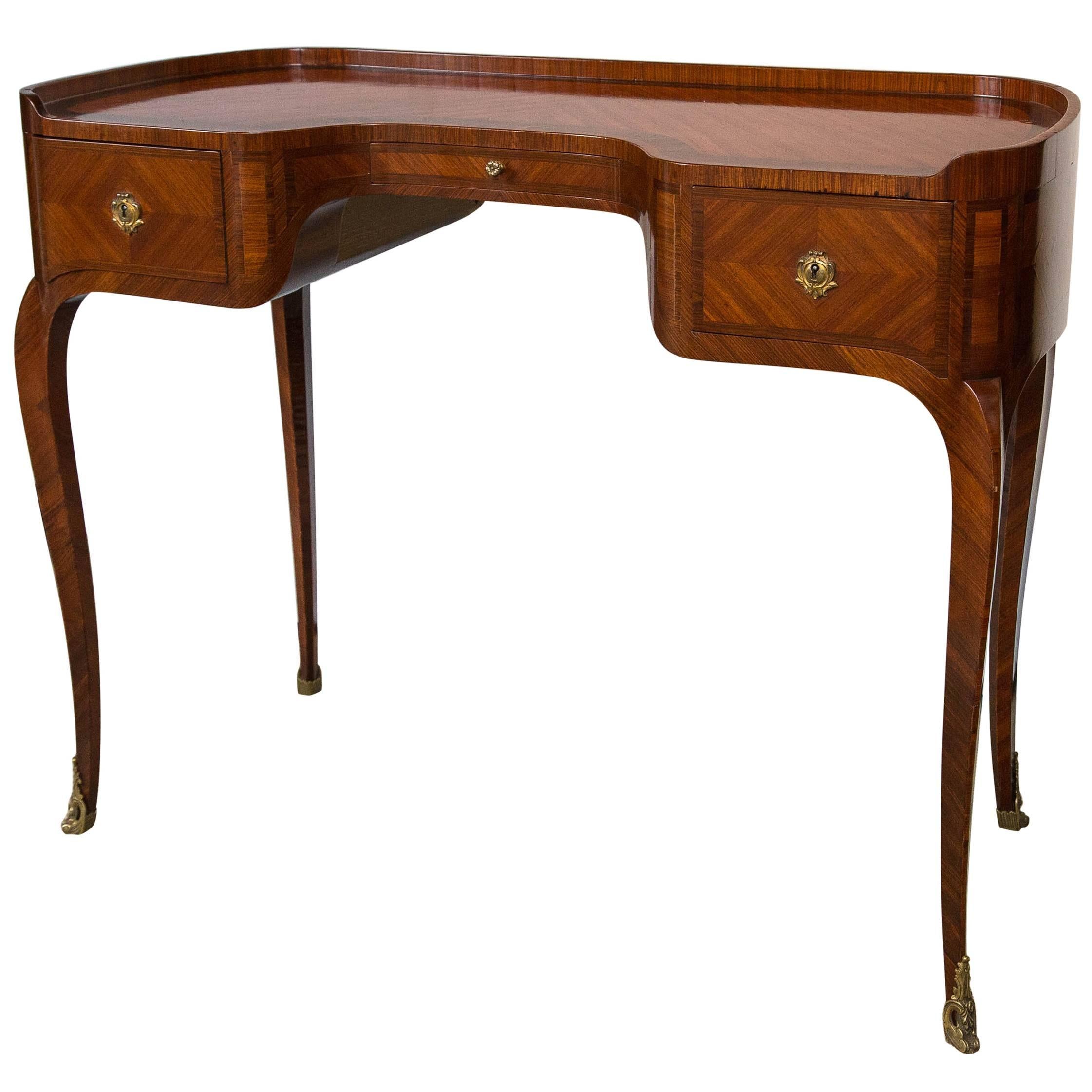 Early 20th Century French Desk with Banding For Sale