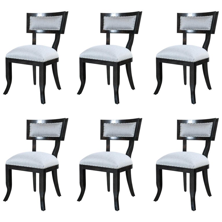 Set Of Vintage Custom Made Re Upholstered Dining Chairs For At Set Of Vintage Custom Made Re Upholstered Dining Chairs For