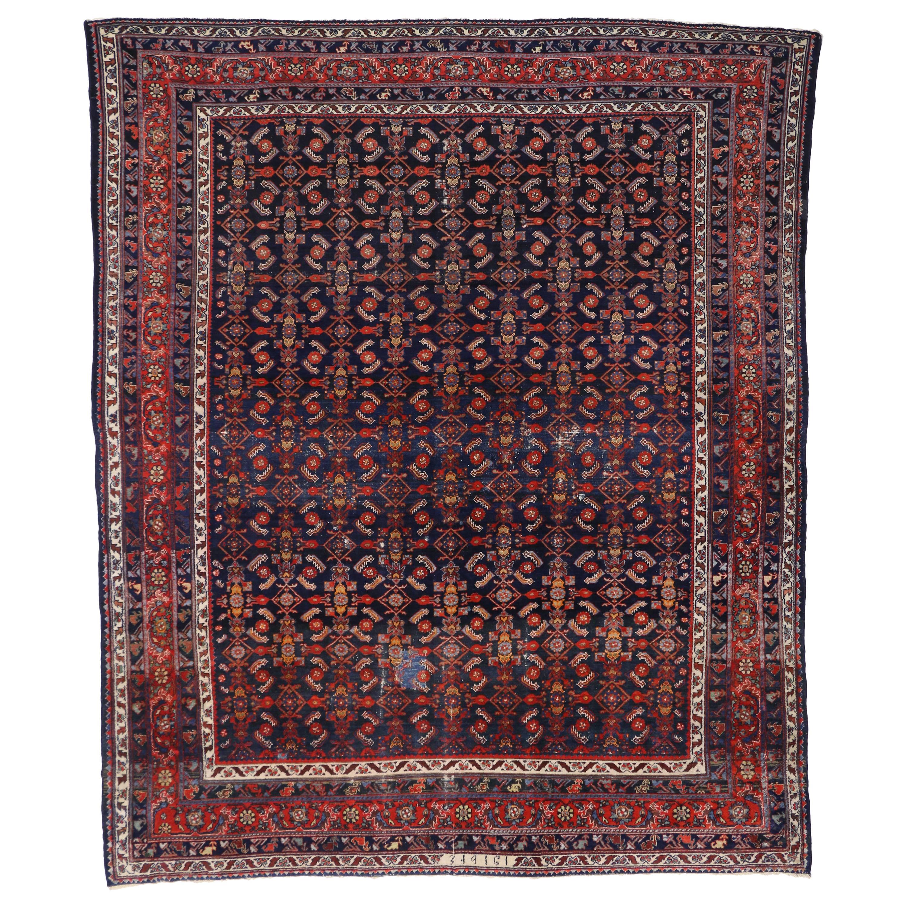 Antique Persian Malayer Rug with Traditional Modern Style