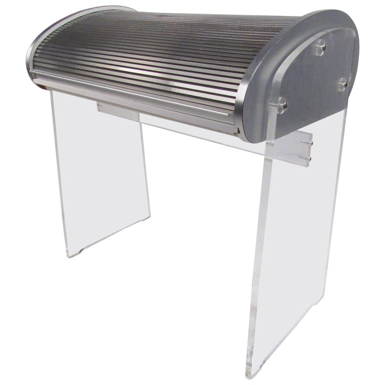 Vintage Modern Roll Top Writing Desk at 1stDibs