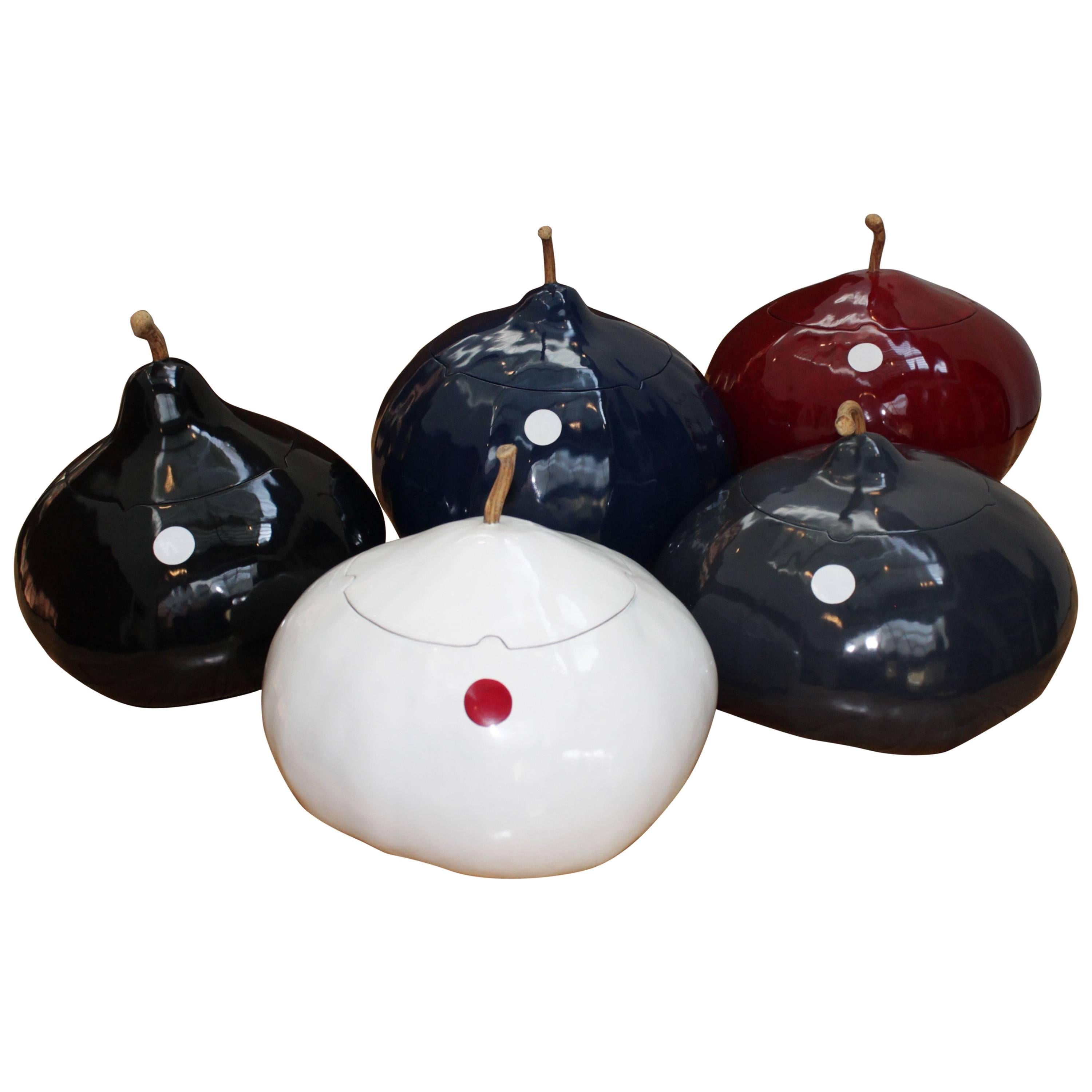 Olianala Lacquered Decorative Bule Bowls