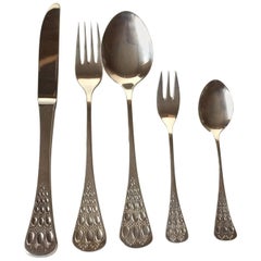 Bjorn Wiinblad Rosenthal Romanze / Romance Sterling Silver Flatware for 12 Prsn