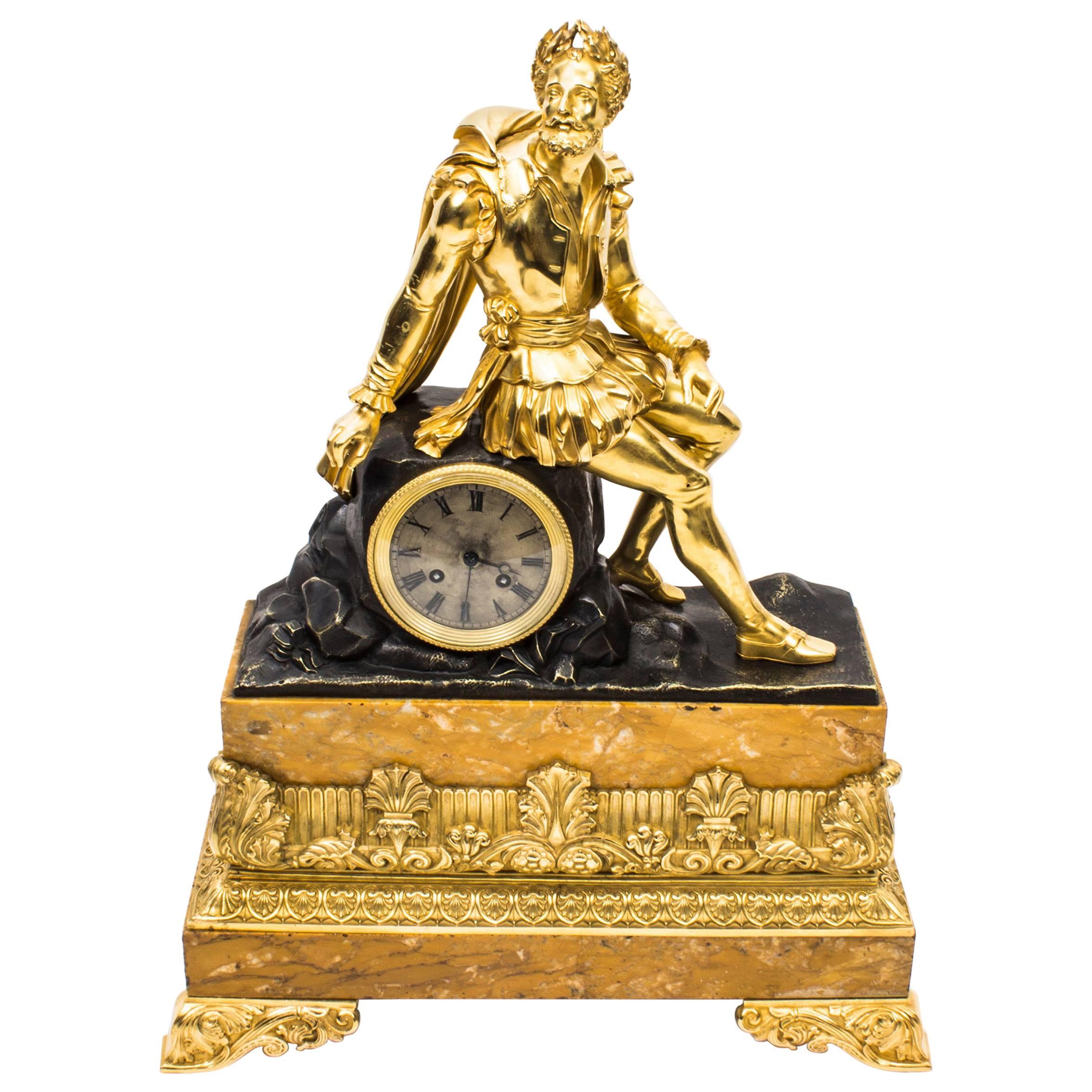19th Century French Ormolu and Bronze Mantel Clock