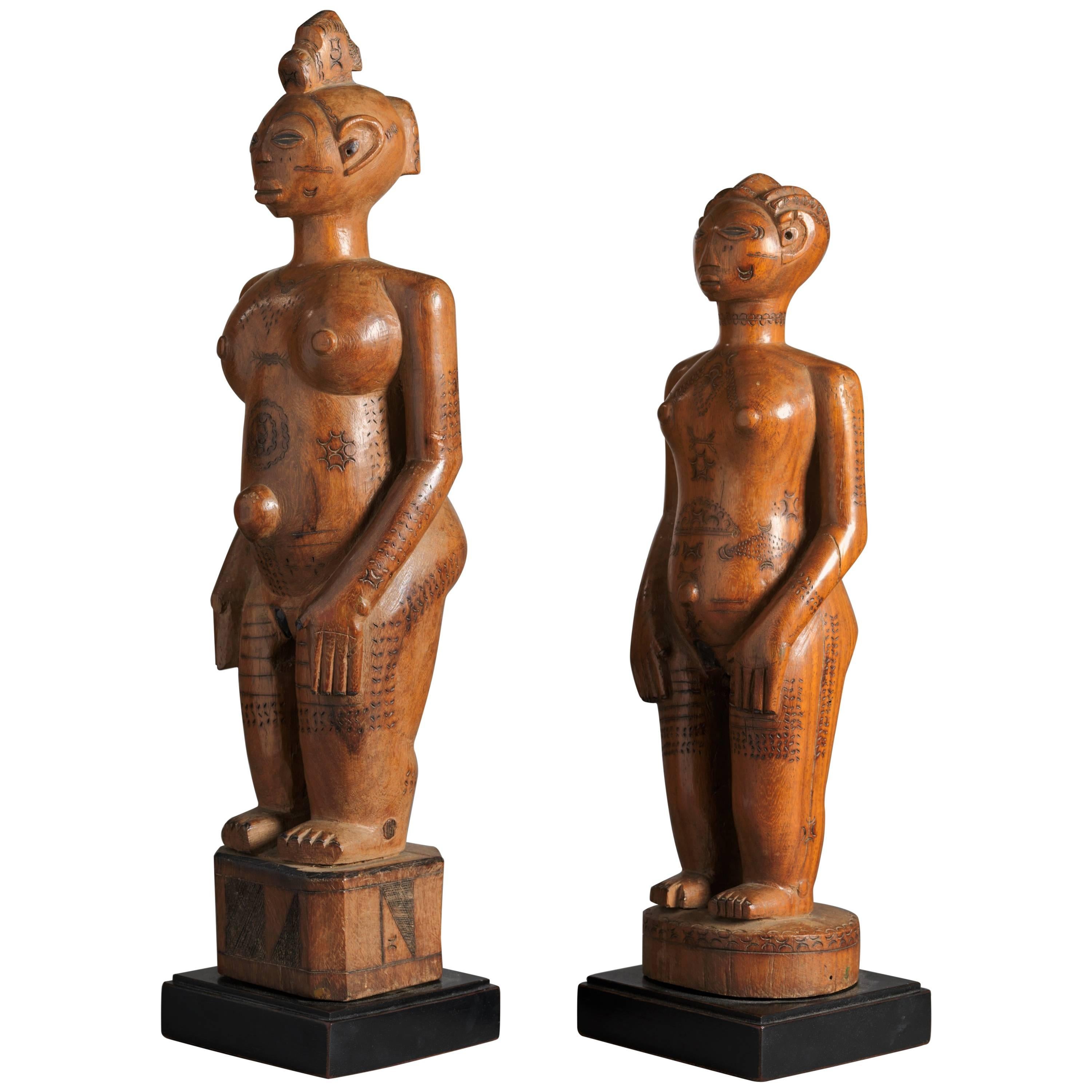 Pair of Fine Sculptures, DRC, Zela, 1920-1930, J.Humblet