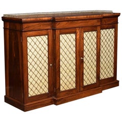 Antique Impressive George iv Rosewood Breakfront Side Cabinet