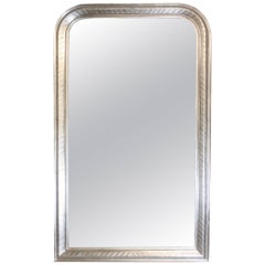 19th Century Louis Philippe Silver Gilt Mirror, France