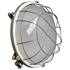 Vintage Salvaged Marine/Nautical Bulkhead Outdoor Wall Light Round