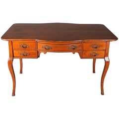 Carved Golden Oak French Style Ladies Writing Desk by R.J. Horner, 20th Century