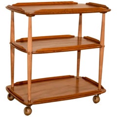 Used Mid-Century Elm Bar Cart