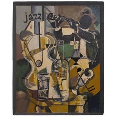 Midcentury Jazz Abstract Painting