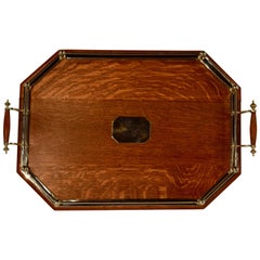 English Oak Gallery Tray, circa 1900