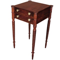 Federal Two-Drawer Cookie Corner Stand, New England, circa 1805