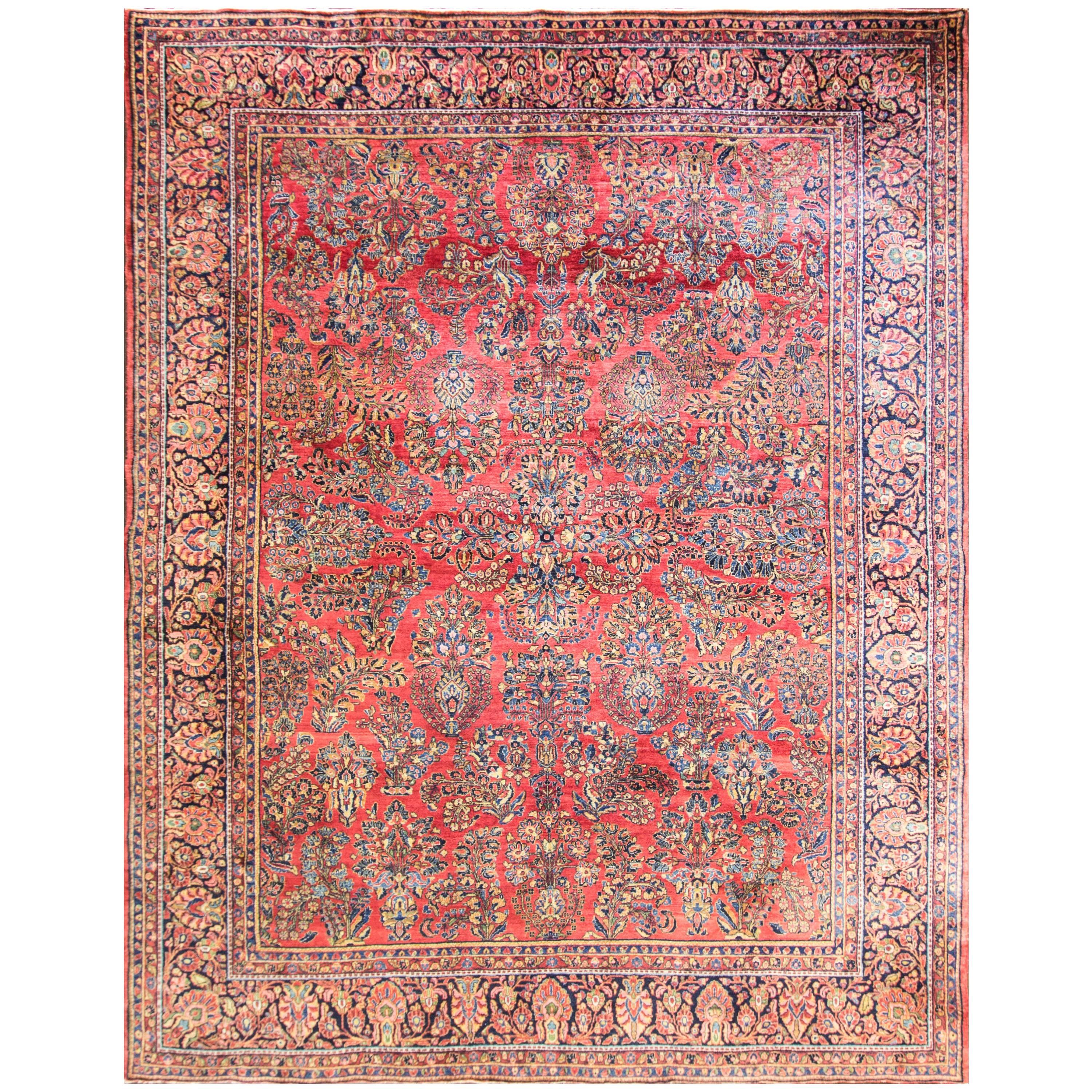 Grape Design Persian Sarouk, circa 1930, Unusual Size