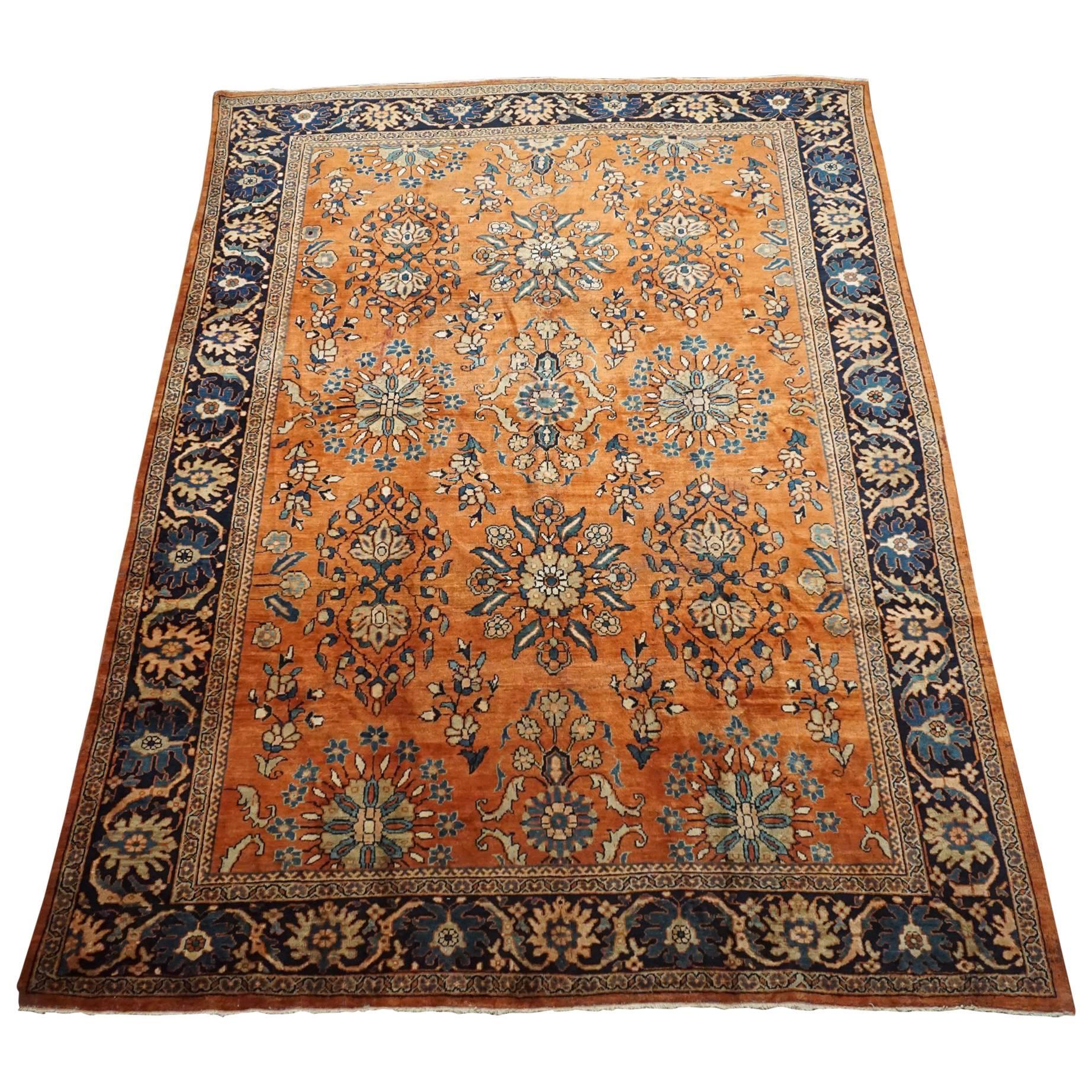 Antique Persian Mahal Rug, circa 1900 For Sale
